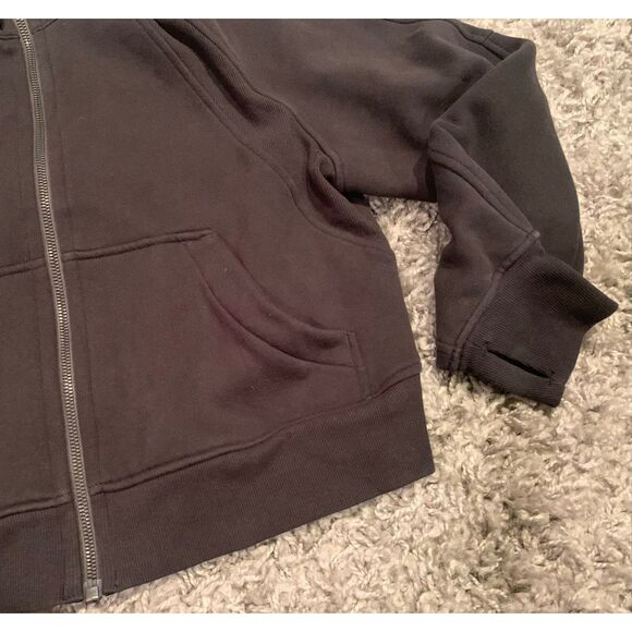 LULULEMON Scuba Oversized Full Zip Hoodie BLACK SWEATSHIRT sz S XS - Picture 4 of 9